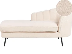 Chaise longue versione destra ALLIER Bouclé Beige chiaro
