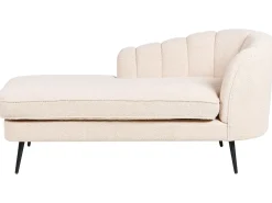 Chaise longue versione destra ALLIER Bouclé Beige chiaro