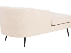 Chaise longue versione destra ALLIER Bouclé Beige chiaro
