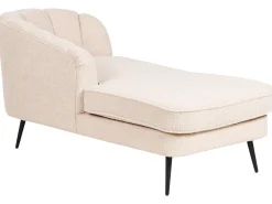 Chaise longue versione destra ALLIER Bouclé Beige chiaro