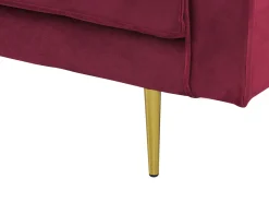 Chaise longue versione destra MIRAMAS Velluto Rosso scuro