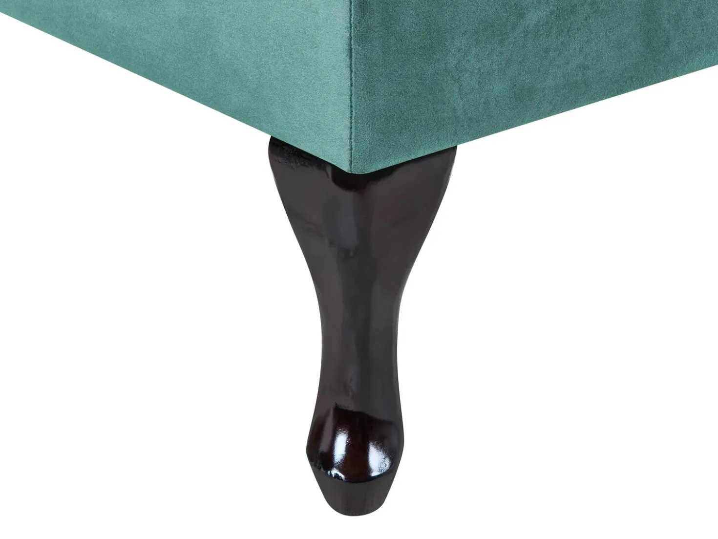 Chaise longue versione destra PESSAC Velluto Foglia di tè con contenitore