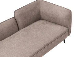 Chaise longue versione destra CHEVANNES Tessuto Marrone chiaro
