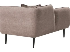 Chaise longue versione destra CHEVANNES Tessuto Marrone chiaro