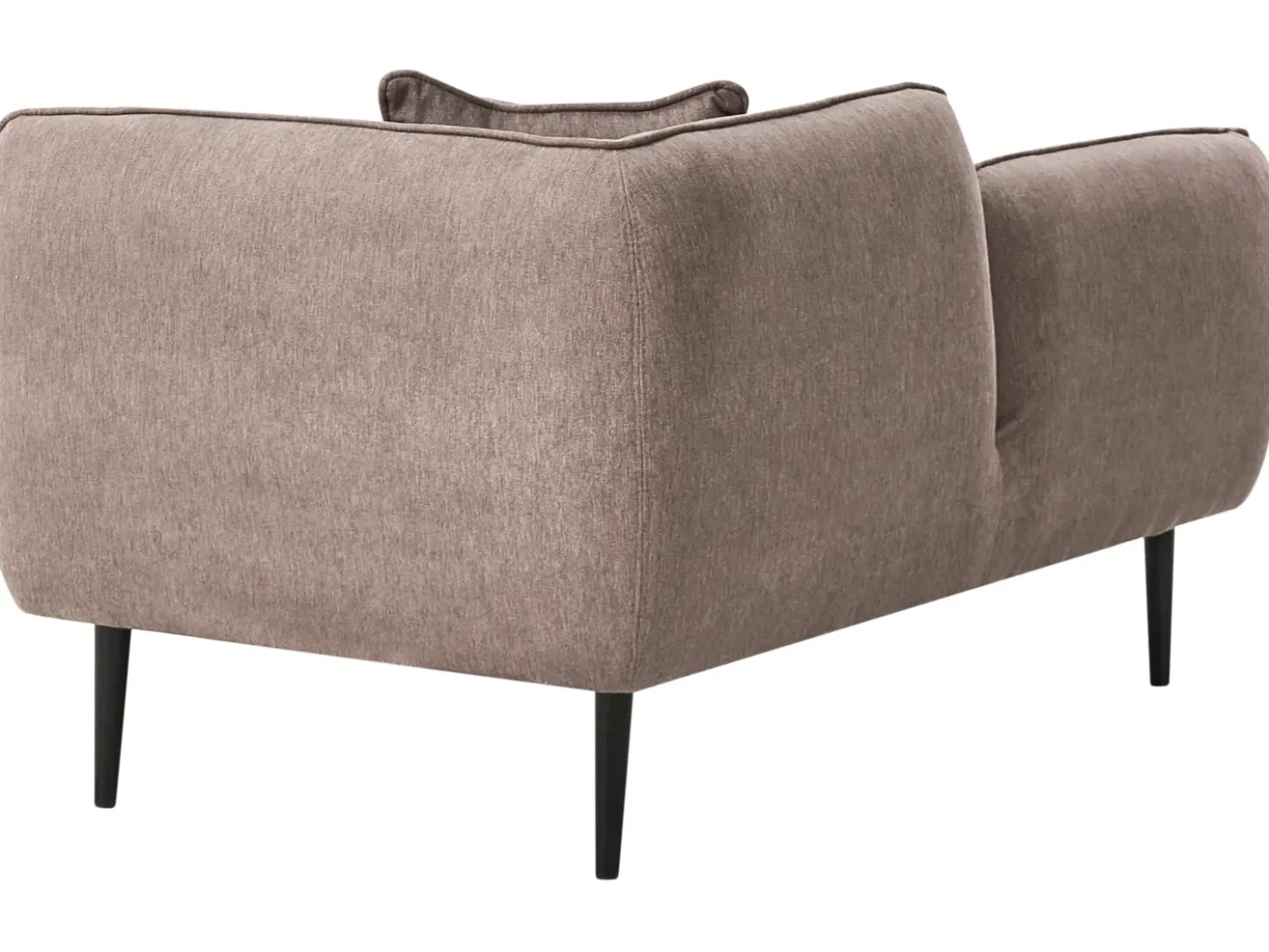 Chaise longue versione destra CHEVANNES Tessuto Marrone chiaro