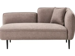 Chaise longue versione destra CHEVANNES Tessuto Marrone chiaro