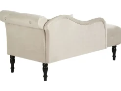 Chaise longue versione destra IVRY Velluto Beige chiaro