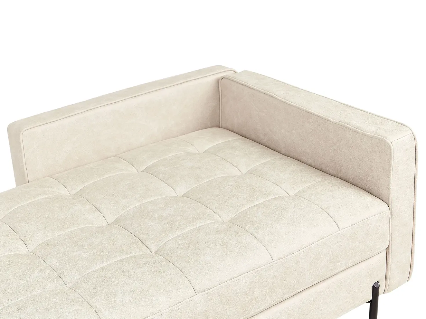 Chaise longue versione destra REBAIS Pelle sintetica Beige chiaro