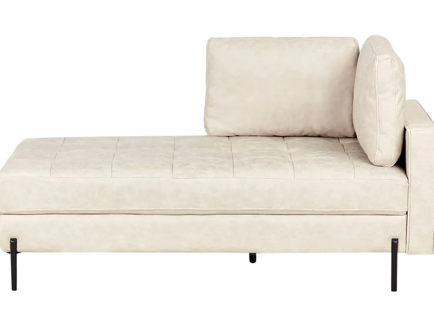 Chaise longue versione destra REBAIS Pelle sintetica Beige chiaro