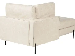 Chaise longue versione destra REBAIS Pelle sintetica Beige chiaro