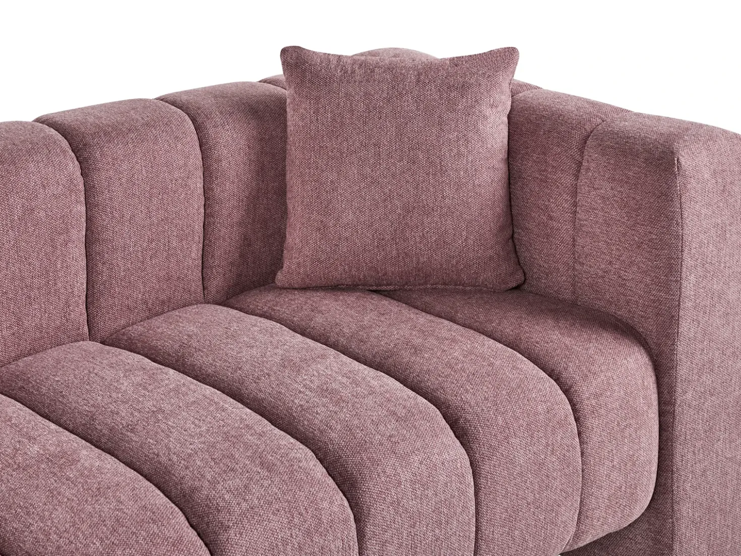 Chaise longue versione destra LANNILS Tessuto Rosa