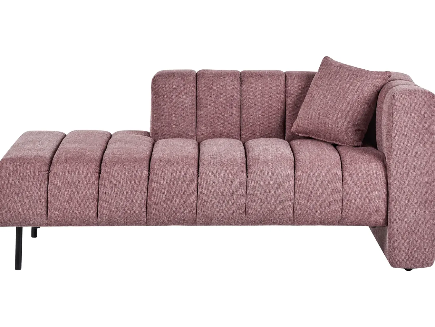 Chaise longue versione destra LANNILS Tessuto Rosa