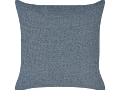 Chaise longue versione destra MERI Lino sintetico Blu scuro con contenitore