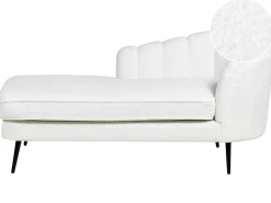 Chaise longue versione destra ALLIER Bouclé Bianco sporco