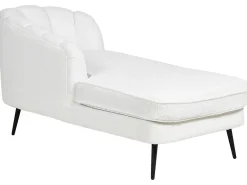 Chaise longue versione destra ALLIER Bouclé Bianco sporco
