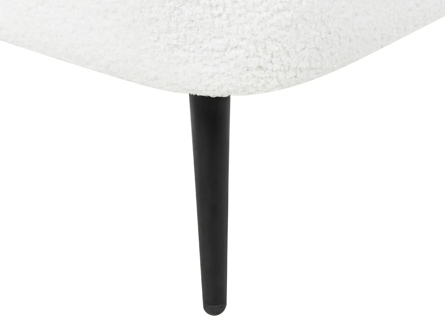 Chaise longue versione destra ALLIER Bouclé Bianco sporco