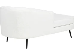 Chaise longue versione destra ALLIER Bouclé Bianco sporco
