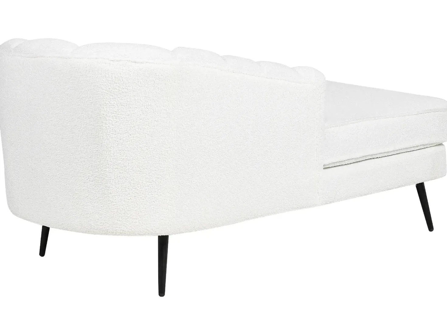 Chaise longue versione destra ALLIER Bouclé Bianco sporco