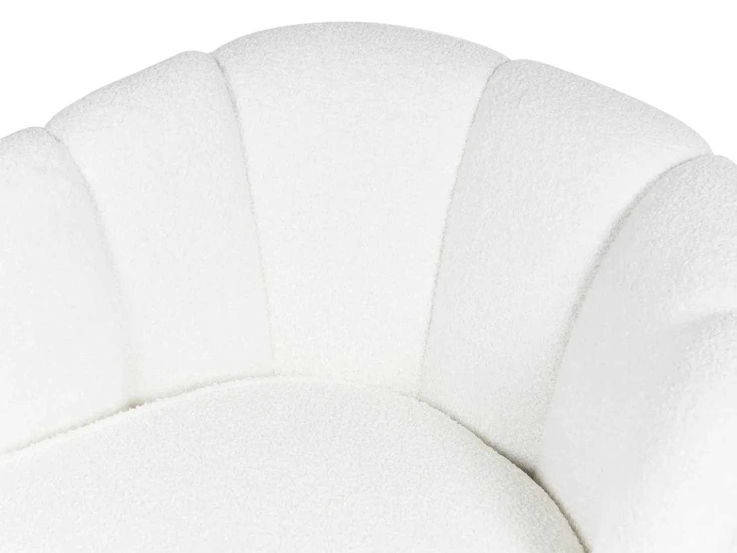 Chaise longue versione destra ALLIER Bouclé Bianco sporco