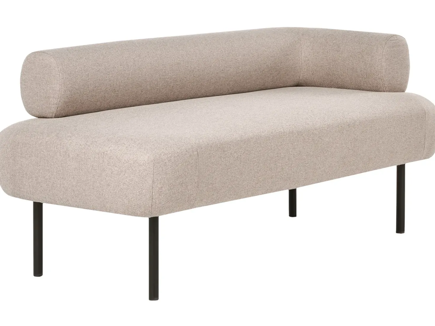 Chaise longue versione destra MIRMANDE Tessuto Marrone chiaro