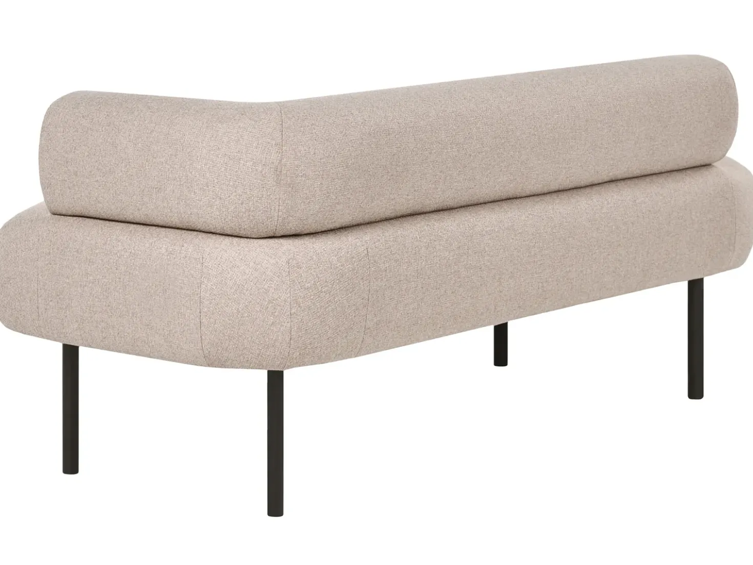 Chaise longue versione destra MIRMANDE Tessuto Marrone chiaro