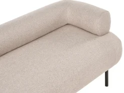 Chaise longue versione destra MIRMANDE Tessuto Marrone chiaro