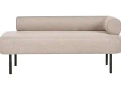 Chaise longue versione destra MIRMANDE Tessuto Marrone chiaro