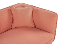 Chaise longue versione destra CHEVANNES Bouclé Rosa pesca
