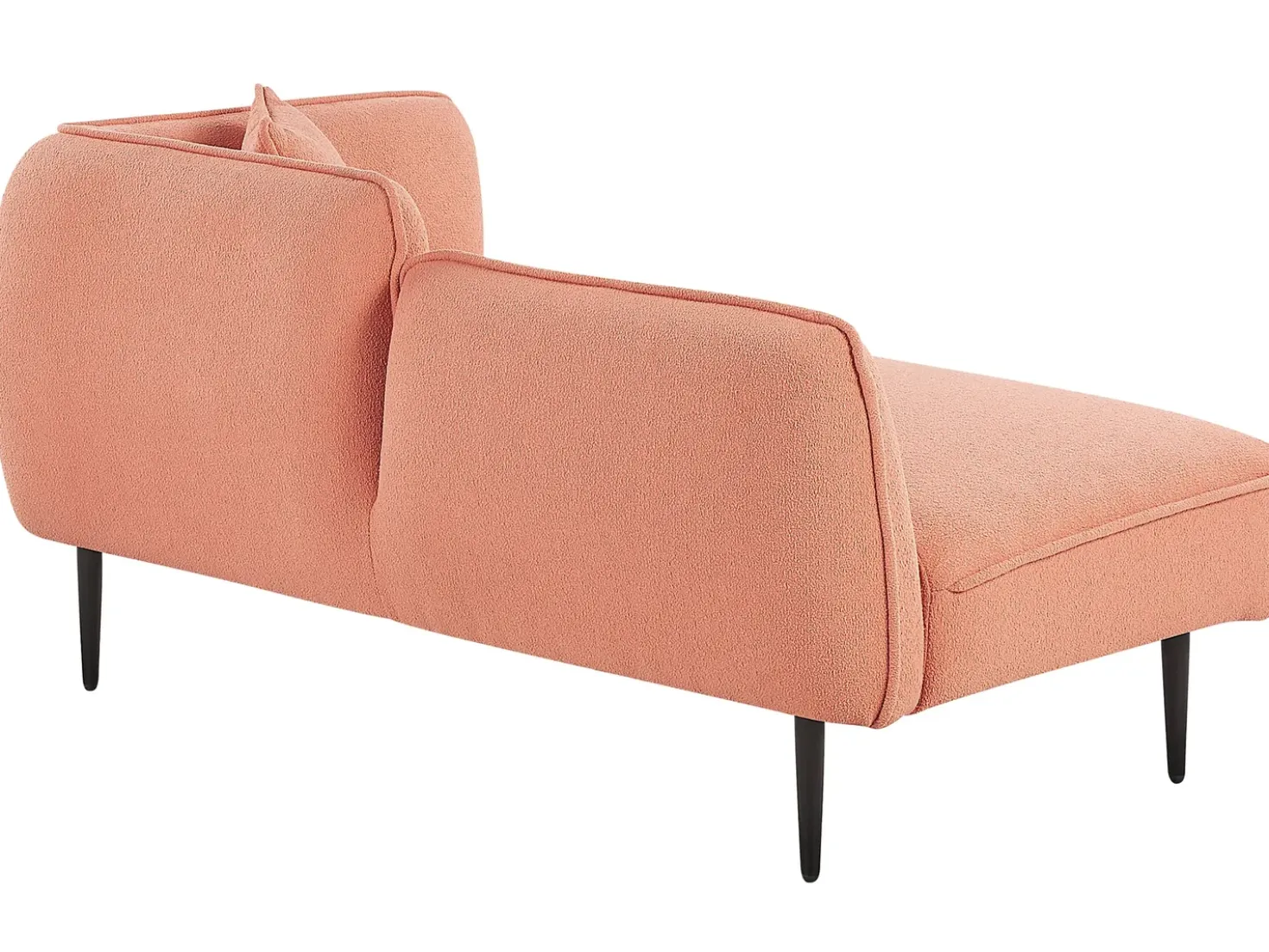 Chaise longue versione destra CHEVANNES Bouclé Rosa pesca