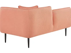 Chaise longue versione destra CHEVANNES Bouclé Rosa pesca