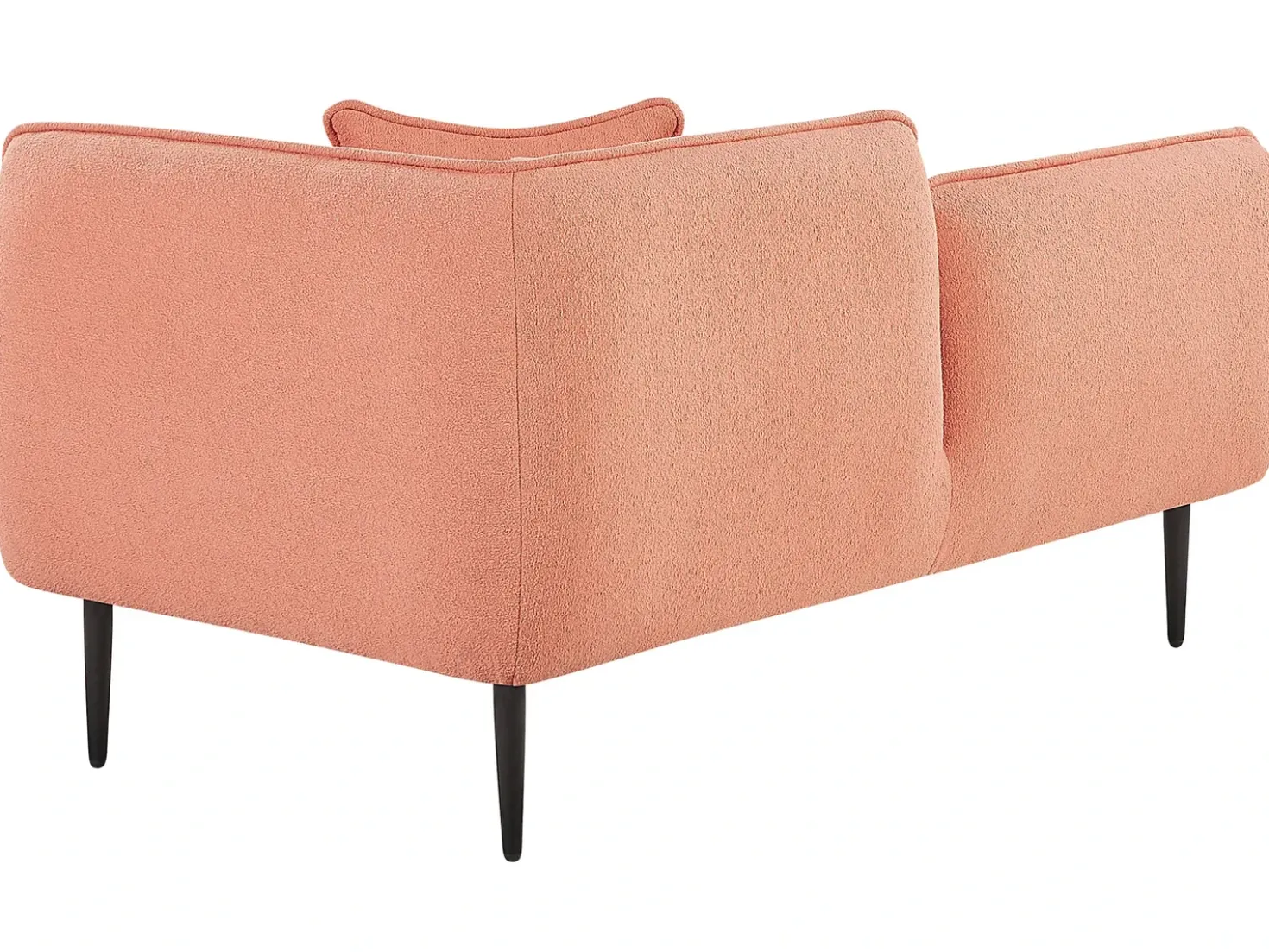 Chaise longue versione destra CHEVANNES Bouclé Rosa pesca