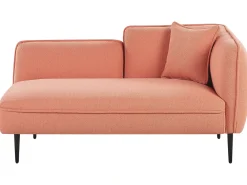 Chaise longue versione destra CHEVANNES Bouclé Rosa pesca