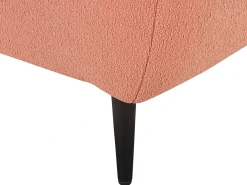 Chaise longue versione destra CHEVANNES Bouclé Rosa pesca