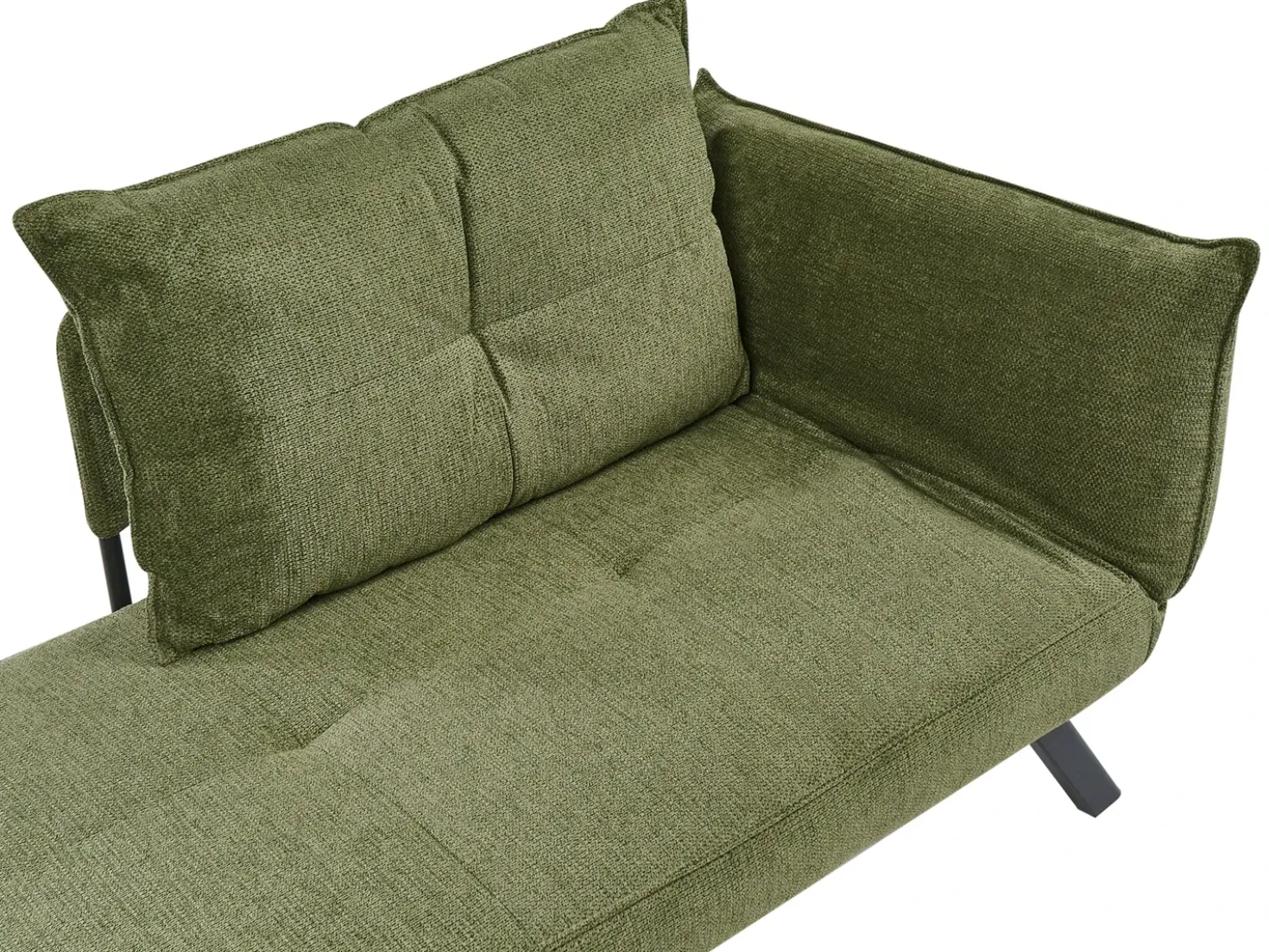 Chaise longue versione destra ROCAMADOUR Tessuto Verde