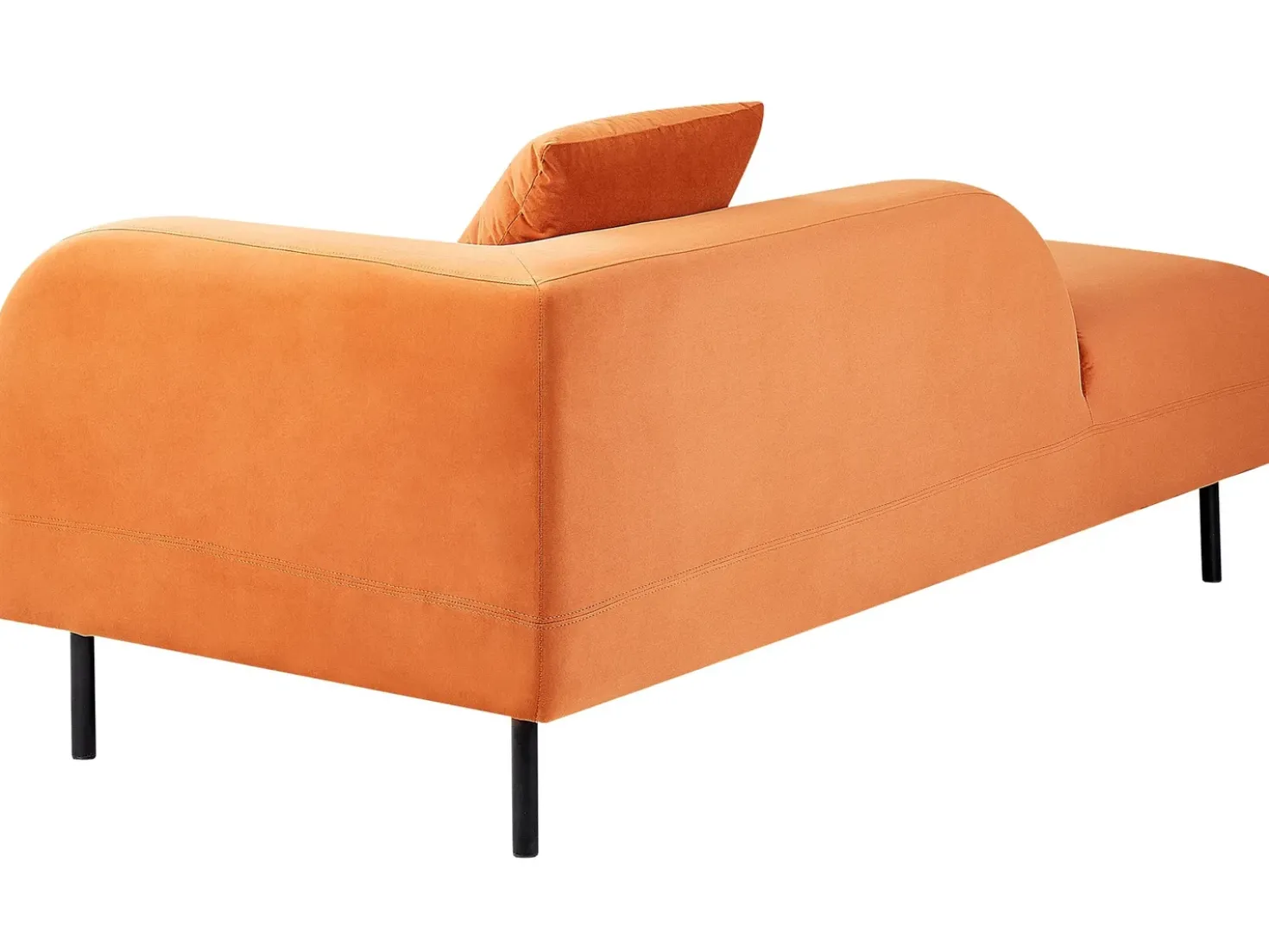 Chaise longue versione destra LE CRAU Velluto Arancione