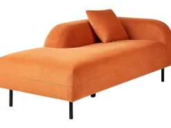 Chaise longue versione destra LE CRAU Velluto Arancione