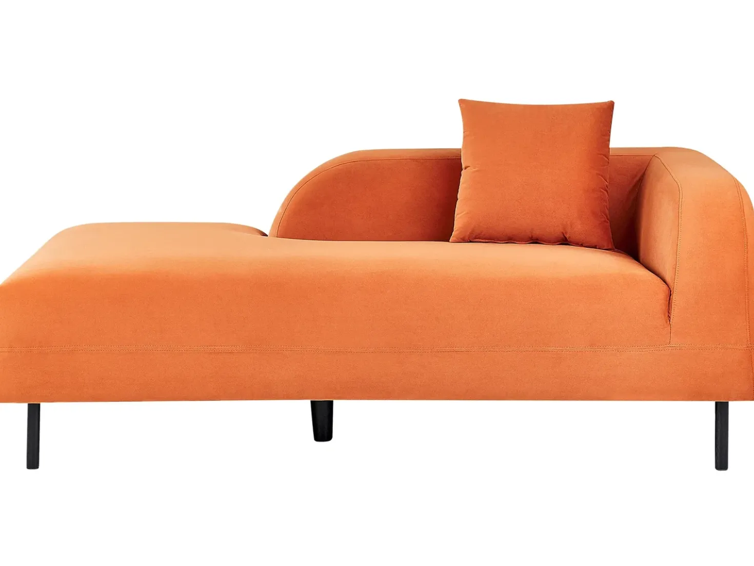 Chaise longue versione destra LE CRAU Velluto Arancione