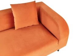 Chaise longue versione destra LE CRAU Velluto Arancione