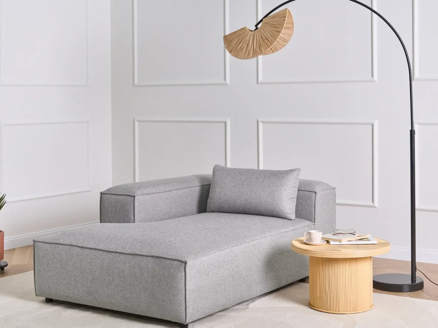 Chaise longue versione destra BRANDE Grigio