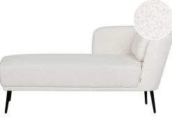 Chaise longue versione destra ARTHEZE Bouclé Bianco sporco