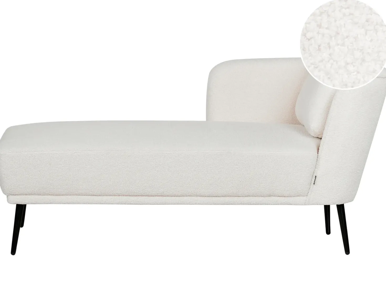 Chaise longue versione destra ARTHEZE Bouclé Bianco sporco