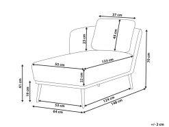 Chaise longue versione destra ARTHEZE Bouclé Bianco sporco