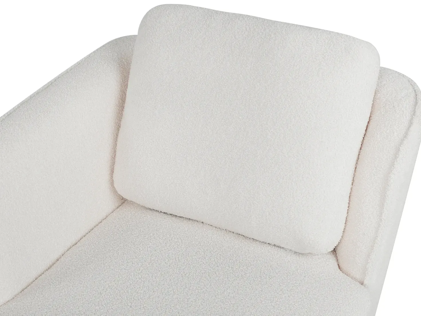 Chaise longue versione destra ARTHEZE Bouclé Bianco sporco