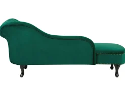 Chaise longue versione destra NIMES Velluto Verde