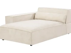 Chaise longue versione destra HELLNAR Velluto Beige chiaro