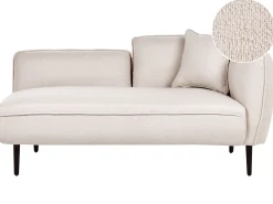 Chaise longue versione destra CHEVANNES Bouclé Beige chiaro