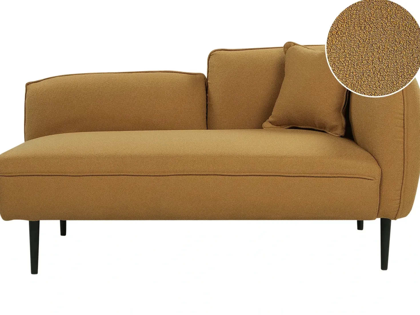 Chaise longue versione destra CHEVANNES Bouclé Senape