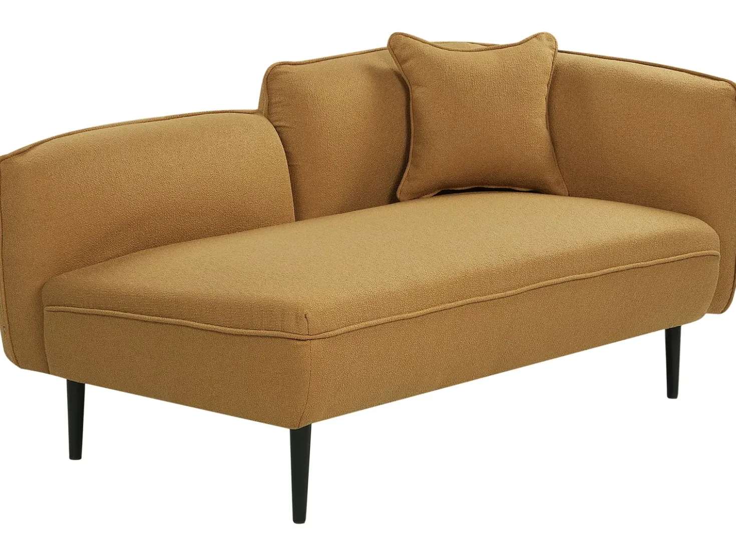 Chaise longue versione destra CHEVANNES Bouclé Senape