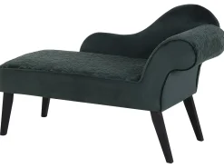 Chaise longue versione destra BIARRITZ Velluto Verde scuro