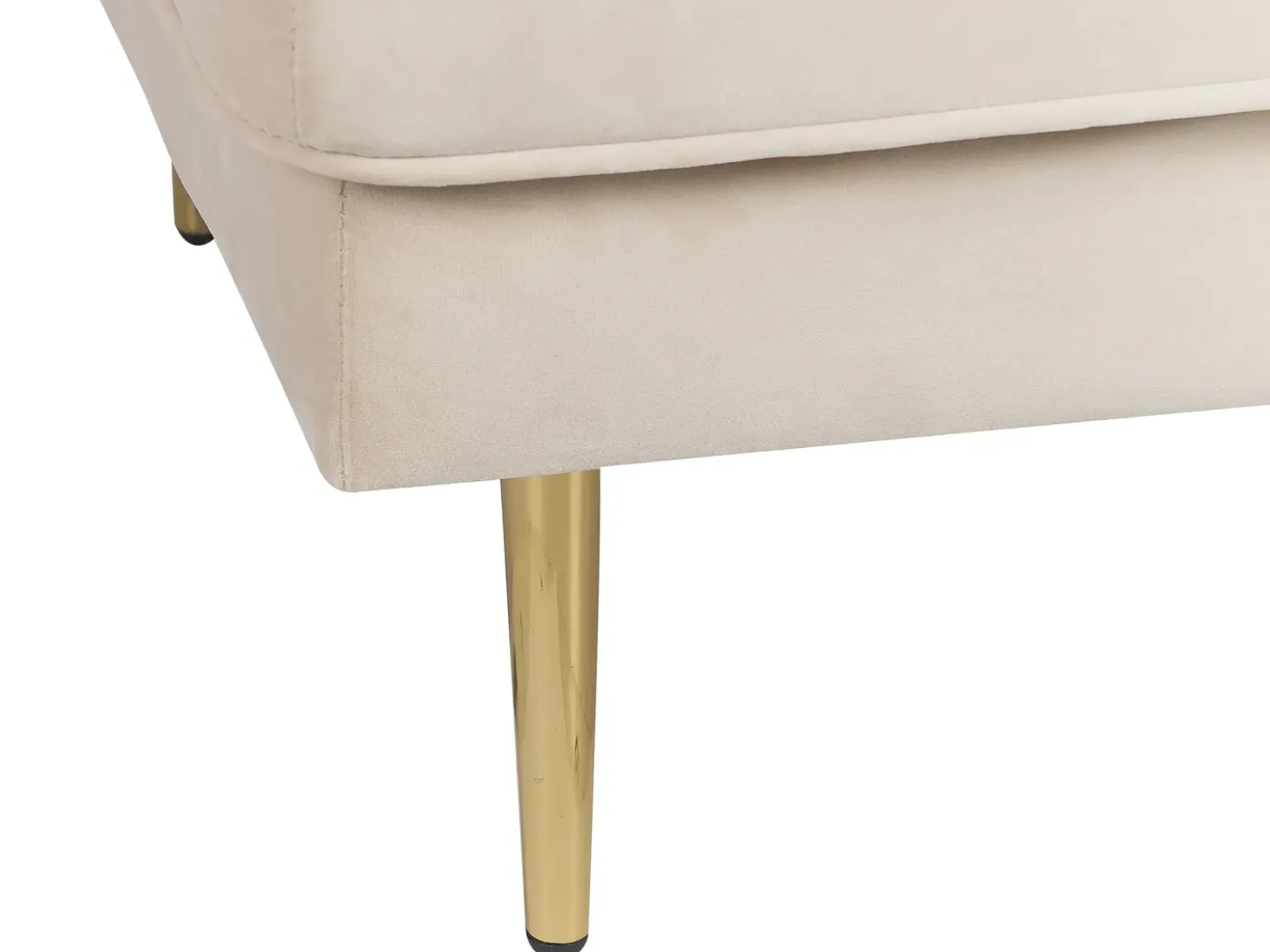 Chaise longue versione destra MIRAMAS Velluto Beige